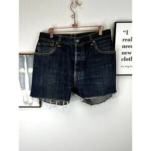 Levi's x Nasty Gal Collaboration Vintage Cut Off‎ Denim Mom Shorts SZ L